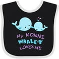 thumbnail image 3 of Inktastic My Nonni Whale-y Loves Me Boys or Girls Baby Bib, 3 of 4
