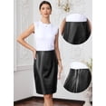 thumbnail image 2 of DARING DIVA Women's Faux Leather PU Elastic Bodycon Pencil Midi Skirt X-Small Black, 2 of 6
