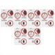 thumbnail image 1 of Calcomanía de señal de seguridad, 6 piezas Aviso de precaución Etiqueta de advertencia en inglés Lávese las manos Etiqueta diseñada con precisión, 1 of 9