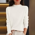 thumbnail image 3 of Fashion Crewneck Long Sleeve Knit Sweater For Women Soft Stretchy Thermal Winter Pullover Top, 3 of 9