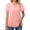 Pink, variant on Womens Tops Casual Peplum Hem Flutter Sleeves Chiffon Plain Blouses,Blue,M