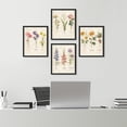 thumbnail image 3 of PixonSign Framed Wall Art Vintage Floral Birth Month Botanical Prints Antique Flower Illustrations Posters, Set of 4 Multicolor Nature Wilderness Canvas Prints for Home Decor - 8"x10" Black, 3 of 5