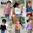 thumbnail image 3 of URMAGIC Baby Girl Kids Blouses Long Sleeves Solid Color Doll Collar Tops Blouse 1-7T, 3 of 11