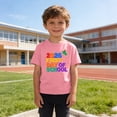thumbnail image 5 of Kids Back To School T Shirt Crew Neck Short Sleeve Stylish Print Pullover Tops Casual Loose Summer Outfits (4 Years, Pink), 5 of 9