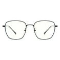 thumbnail image 1 of Blue Light Filtering Lens Eyeglasses Classy Square Metal Frame Clear Lens Black, 1 of 4