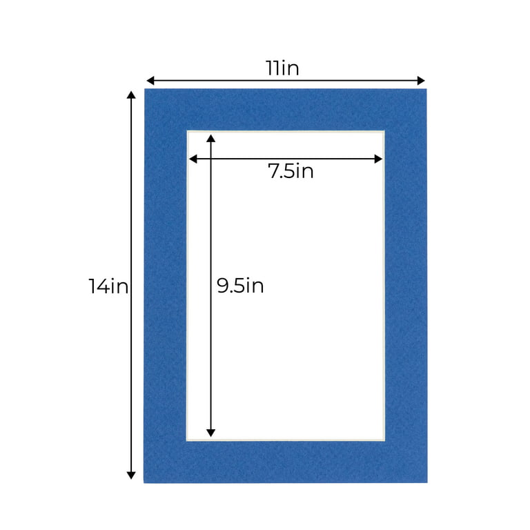 Mat Board Center, Pack of 10, 11x14 for 8.5x11 White Color Mats