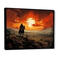 thumbnail image 2 of Designart "Into The Cowboy Riding wall art I" Cowboys Floater Framed Wall Art Print, 2 of 7