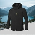 thumbnail image 5 of WTOBBY Men's Outdoor Waterproof Windproof Jacket - Solid Color Hooded Design with Zip-Up, Multi-Pockets,Perfect for Hiking, Camping, and All-Weather Protection,Black L, 5 of 5
