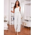 thumbnail image 6 of Ekouaer Womens Pajama Sets Soft Lingerie Sleepwear 2 Piece Cami Shorts Set V Neck Pj Lace Nightwear, 6 of 8