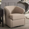thumbnail image 4 of Baxton Studio Chaise d'Appoint Pivotante en Beige, 4 of 5