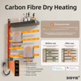 thumbnail image 6 of SIOYIE Smart Rotating Heated Towel Rack for Bathroom, 70W Electric Towel Warmer with Swivel Bars, 1-24H Timer, 115℉-155℉, Wi-Fi App Control, Low Carbon Steel, IPX5, Plug-in/Hardwired, Gray, 6 of 9