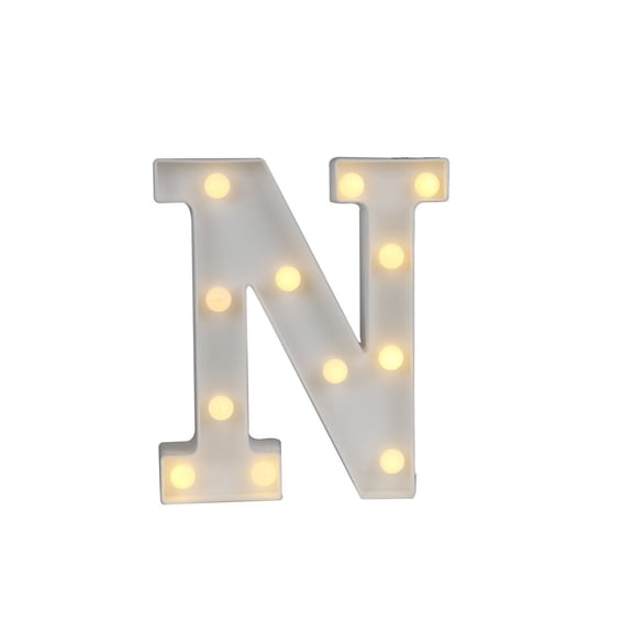 Light Up Letter LED Alphabet PlasticParty Sign Wedding Festival Stand Decoration (N)