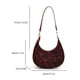 thumbnail image 5 of Bolso Crescent para Mujer Con Leopardo Hobo Cuero PU El () Rojo, 5 of 5