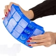 thumbnail image 4 of Herramienta de cocina de molde de gelatina de hielo cuadrado de silicona de 15 rejillas azul, 4 of 5