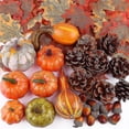 thumbnail image 1 of Calabaza Artificial JanHm Decoración de Otoño Navidad Acción de Gracias 50 Piezas, 1 of 5