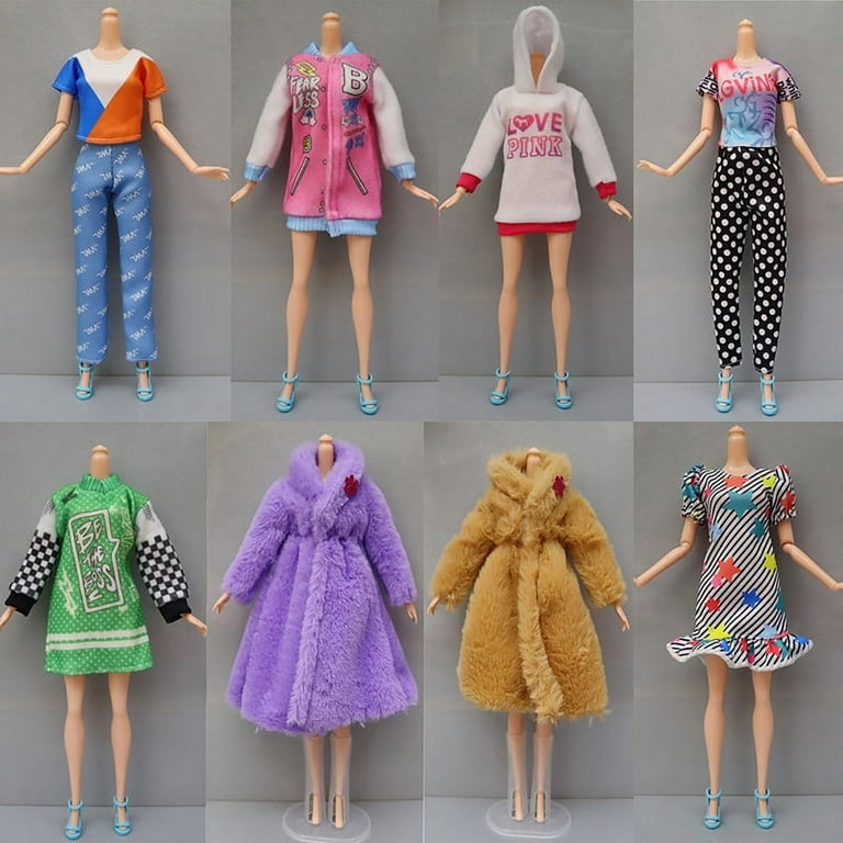 1Set Fashion Outfits for 1/6 Doll Casual Skirt Vest Shirt Pants Dress  Dollhouse Accessories Clothes - Walmart.com