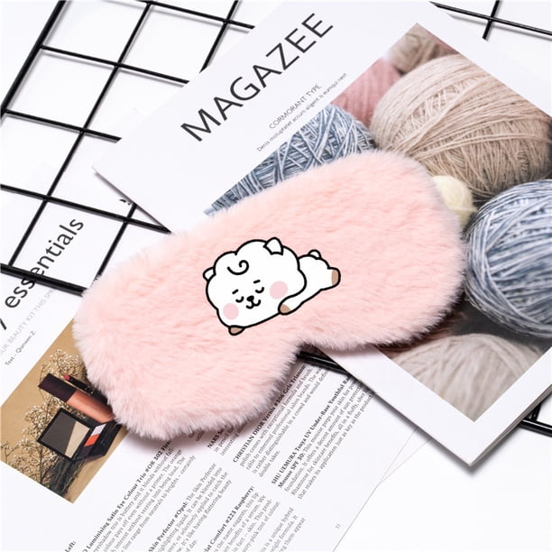 KPOP BTS BT21 Máscara De Ojos A Prueba De Balas De Grupo Juvenil Moda De Dibujos Animados Lindo Estudiante De Felpa Sombreado Para Dormir Almuerzo Descanso huangjie unisex