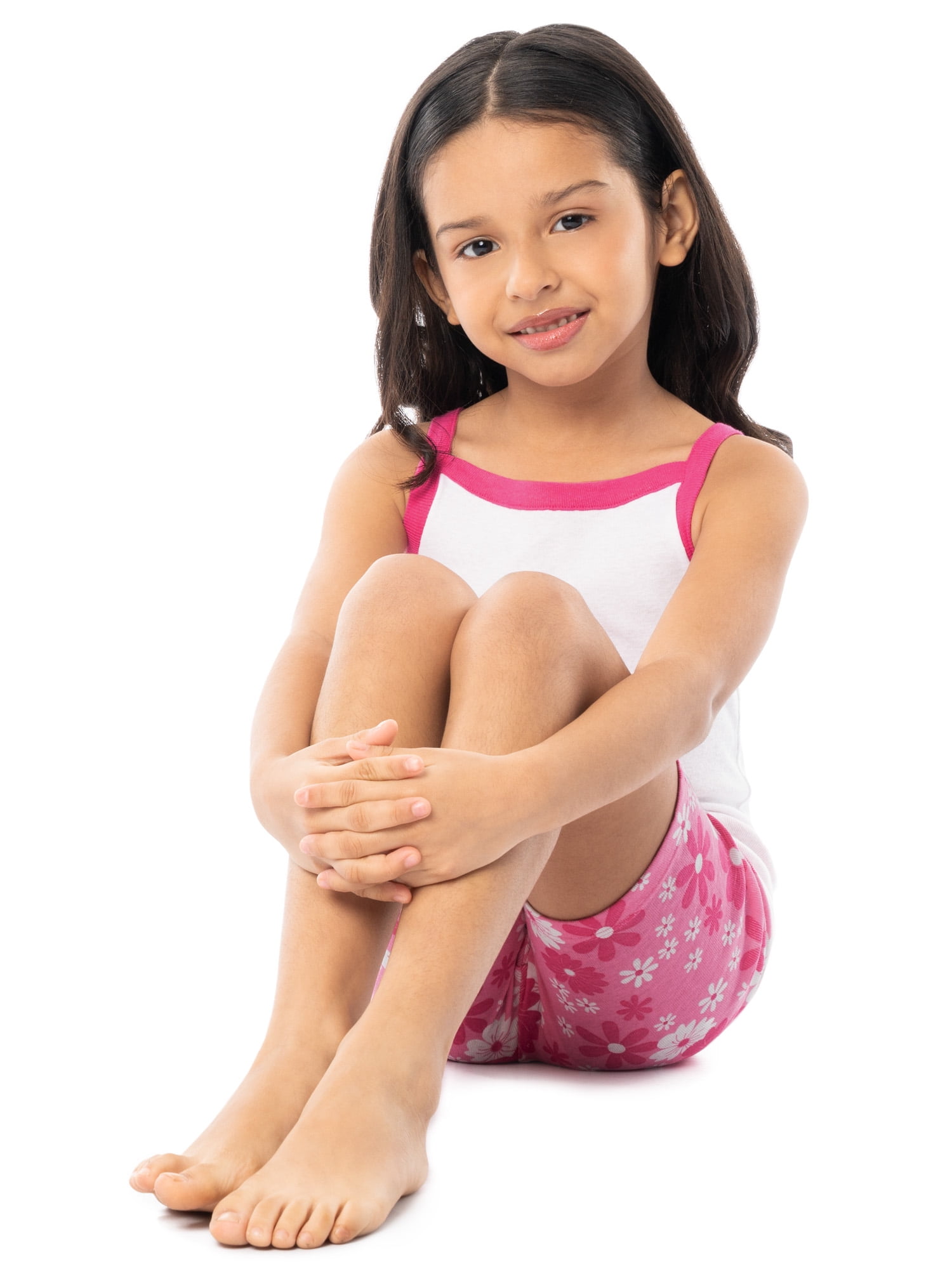Fruit of the Loom Girl's Energize Snug Fit Pajama Sleep Sets, 4-Piece, Sizes 4-12