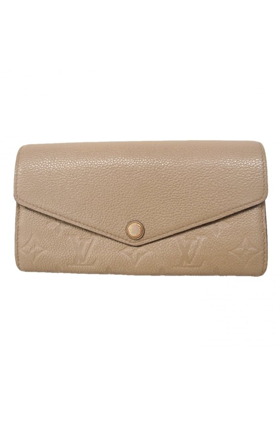 Pre-Owned Louis Vuitton Monogram Empreinte Portefeuille Sarah Long Wallet M68708 Tourterelle...
