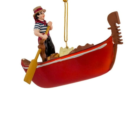 Noble Gems Kurt Adler 5-Inch Glass Gondola Ornament