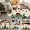 thumbnail image 5 of Large Round Rug 8Ft Washable Non-Slip, Christmas Tree Circle Area Rugs for Living Room Bedroom, Farmhouse Winter Ball Berry Snowflakes Indoor Floor Mats Carpet Runner for Home Decor, 5 of 8