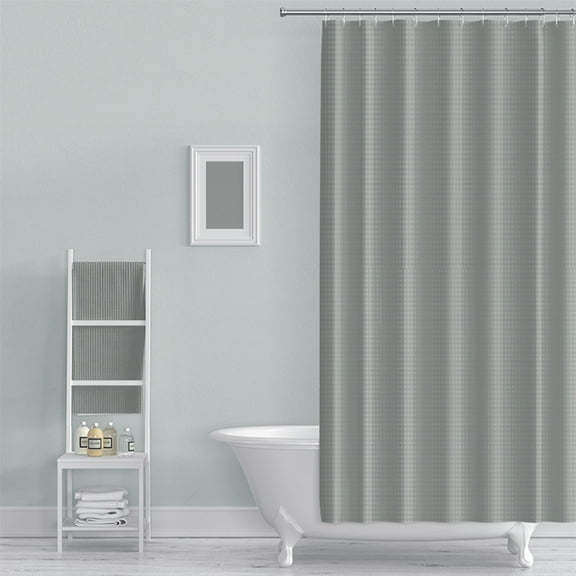 VOTRUDI Waffle Weave Shower Curtain Waterproof Solid Modern Bathroom 60x72in