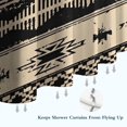 thumbnail image 6 of Brown Geometric Triangle Square Pattern Shower Curtain 36"x72" ,Bathroom Decorative Shower Curtains Set with 12 Hooks,Modern Waterproof Washable Shower Curtain, 6 of 6