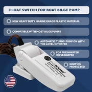Five Oceans 12-24-32-Volts Automatic Bilge Pump Float Switch, Heavy-Duty Float Switch for Boat Bilge Pump, Mercury Free, 20-Amps Max - FO3610