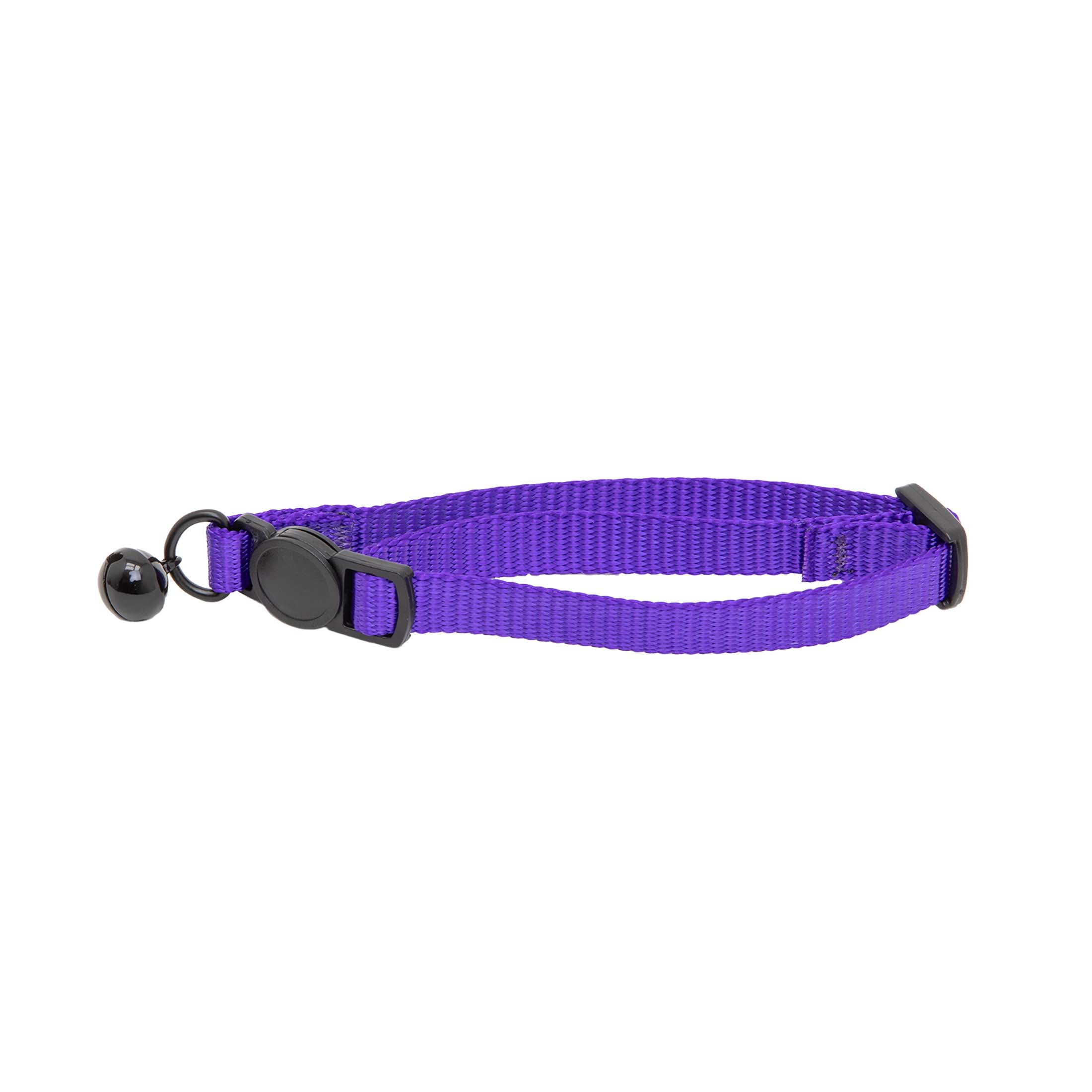 Vibrant Life 2-Pack Cat Collar, Multi Color Rainbow Stripe, and Solid Blue, One Size