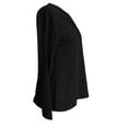 thumbnail image 6 of EDFBUYKRS Women's and Women's Plus Pleat Neck Shirt with Long Sleeves, Sizes Xxl, 6 of 6