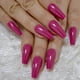 thumbnail image 2 of 24 Uds. De puntas de uñas postizas de ataúd rosa oscuro brillante, cobertura completa de salón acrílico, prensa Artificial en uñas postizas UV con pegatina de pegamento, 2 of 6
