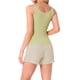 thumbnail image 3 of INSPIRAR CHIC Ropa de descanso para mujeres sin mangas, blusa suave de cuello en U, camisetas de dormir casuales M Verde, 3 of 6