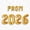 Gold, variant on Prom 2026 Gold Small Letters 16” Air Only & Big Number 40” Air or Helium Filled, Mylar Foil Metallic Balloons for School Party Decorations