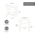 thumbnail image 4 of Jopath Modern Barrel Open Back Upholstered Accent Chair Solid Wood Legs,Hollow-Out Side Club Chair for Dining, Living Room, Club or Kitchen, 4 of 9