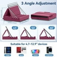 thumbnail image 6 of KDD Tablet Pillow Stand, iPad Tablet Stand Foldable Adjustable with Storage Bag & Stylus Mount, for Desk Bed Couch and Lap, Purple, 6 of 9