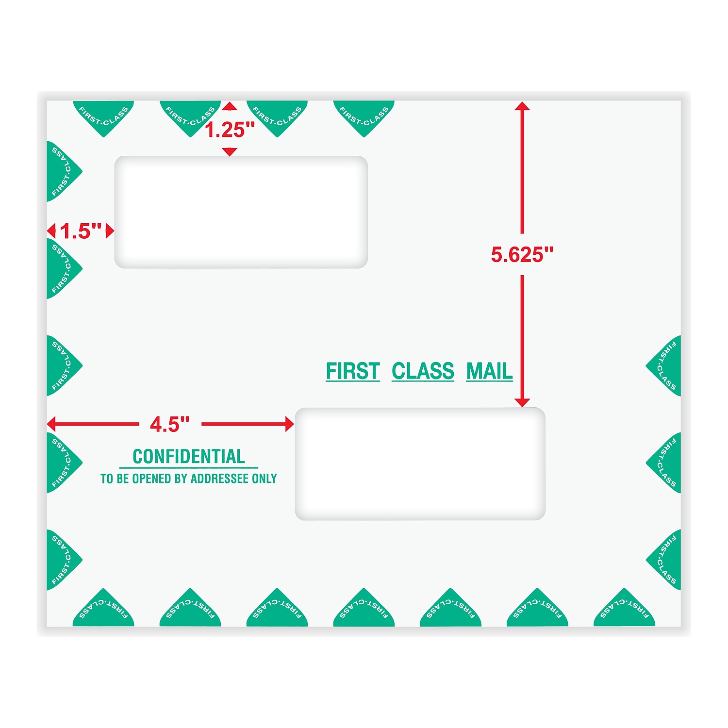ComplyRight Self-Seal Tax Envelope 9.5" x 11.5" White/Green 50/Pack (PEV22)
