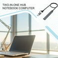 thumbnail image 3 of Sidaley Adaptador 7 puertos Conector multipuerto Compatible con cable de extensión Adaptadores de accesorios Mini multiusos USB A C HUB Juegos de teclado y mouse para computadora 4 puertos, 3 of 6