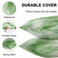 thumbnail image 5 of Outdoor Waterproof Throw Pillow Covers Set of 2 Green Marble Decorative Pillowcases Outdoor Pillows Cushion Case 16x16 Inch Abstract Geometric Modern Ombre Patio Pillows for Couch Sofa Bed Garden, 5 of 9