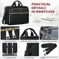 thumbnail image 6 of RAINSMORE Laptop Bag 17.3 Inch Laptop Briefcase for Women Men Waterproof Shoulder Messenger Bag Large Computer Bag for Business Office Work College,Black, 6 of 9