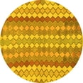 thumbnail image 1 of Ahgly Company Indoor Round Southwestern Yellow Country Area Rugs, 7' Round, 1 of 4