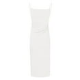 thumbnail image 6 of Wedding Guest Dresses For Women Elegant Sleeveless Maxi Dress For Women Sexy Solid Color High Slit Evening Gown With A Of Class And Sophistication Deep V Laye Ruffles Fishtail Evening Dress Formal, 6 of 7
