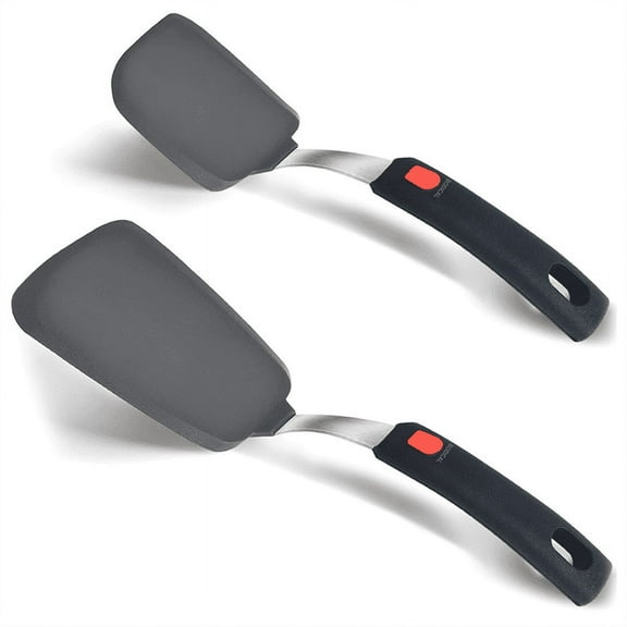 Flexible Silicone Spatula Turner, 600°F Heat Set for Nonstick Cookware, Kitchen Tools