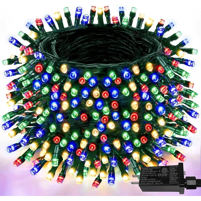 Luces navideñas YIQU 800 LED, 80 m, impermeables, multicolor