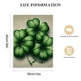 thumbnail image 2 of GOSMITH Ireland Holiday Happy St Patrick's Day Blessed Lucky Charm Shamrocks Four Leaf Clovers Cream Burlap 16x20 in / 12x16 in Canvas Prints Wall Art 12x16 in, 2 of 5