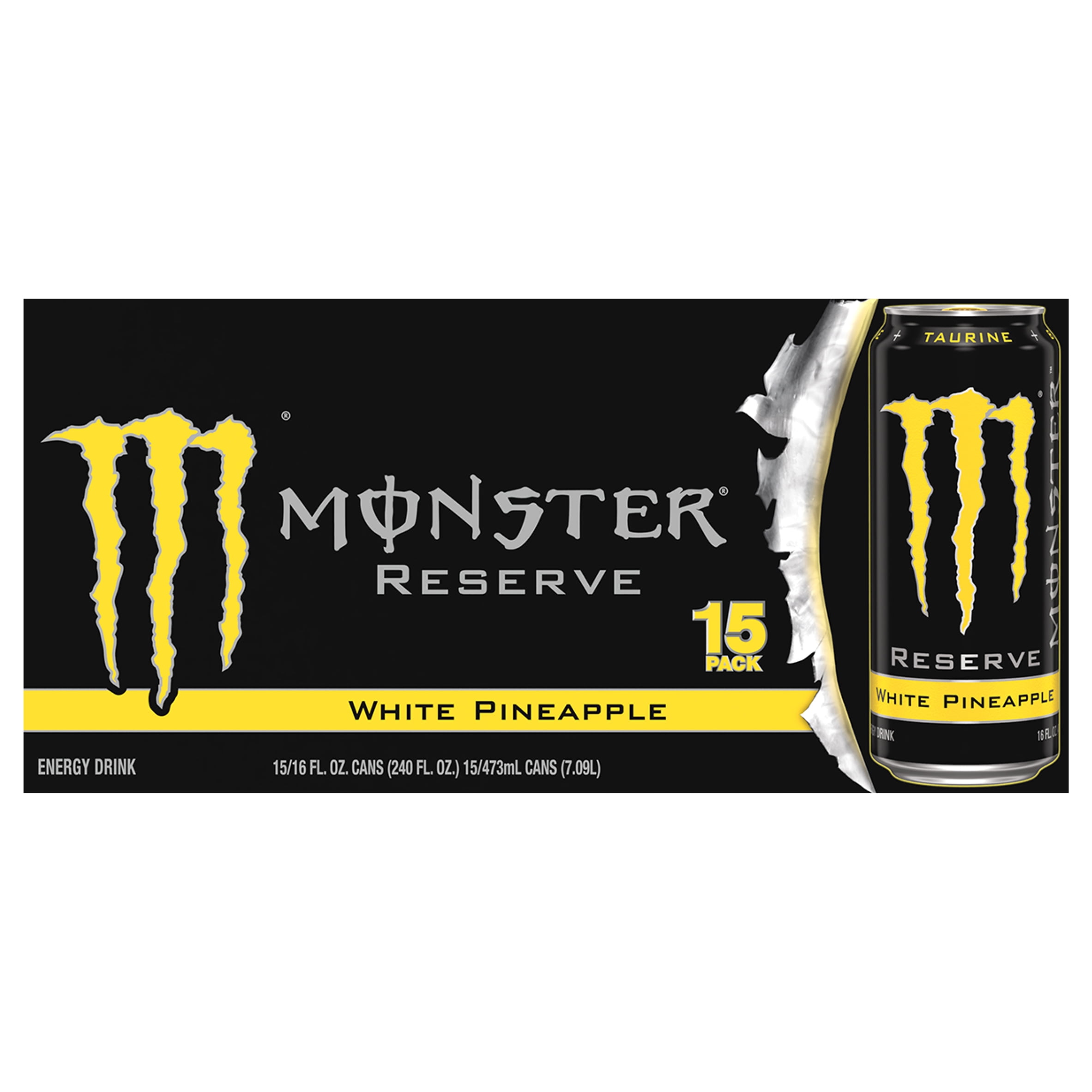 Monster Reserve White Pineapple Energy Drink 15 - 16 fl oz Cans