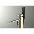 thumbnail image 3 of Kingston Brass KS4136QLL Executive Freestanding Tub Faucet with Hand Shower, Polished Nickel, 3 of 8