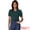Dark Green, variant on Women's Peter Pan Collared Puff Short Sleeve Retro Blouse 3XL Cream White
