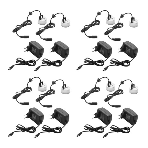 8 Unids con Enchufe 45mm Humidificador Ultrasónico Fabricante de Niebla Incubadora Industrial 24V Nebulizador Atomizador Cabezal Niebla Enchufe EU