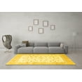 thumbnail image 3 of Ahgly Company Machine Washable Indoor Rectangle Persian Yellow Traditional Area Rugs, 4' x 6', 3 of 4