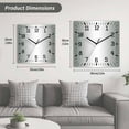 thumbnail image 5 of Grey Green Orange Ombre Wooden Wall Clock Silent Non Ticking, Modern Gradient Abstract Art Square Wall Clocks Battery Operated, Decor Clock for Home Office, Living Room, Kitchen, 12 Inch, 5 of 9
